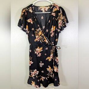 BOG Collective black floral dress size small